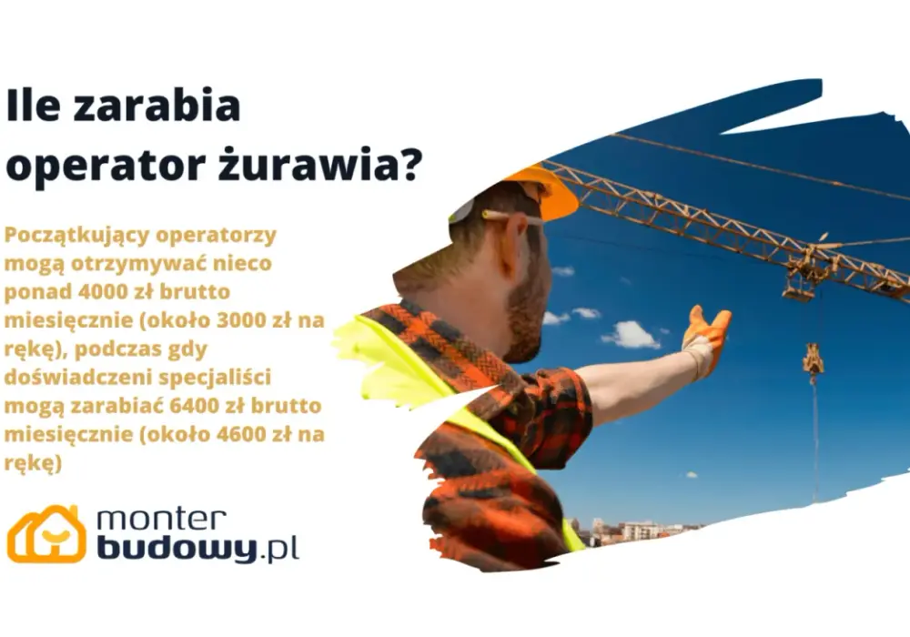 Ile zarabia operator żurawia? Sprawdź, co wpływa na wynagrodzenie